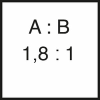 пропорция смешивания комп. A 1,8 : комп. B 1