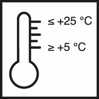 температура применения от 5 °C до 25 °C